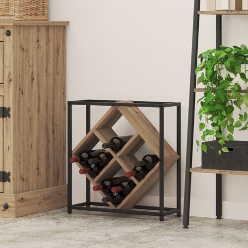 vidaXL stalci za vino Hrastovina Konstruirano drvo Srednje