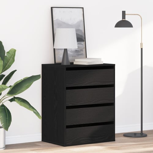 vidaXL Komoda Crni hrast 60x41x76 cm Konstruirano drvo