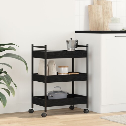 vidaXL Kolica za kuhinju Crveni hrast 50x30x70 cm Konstruirano drvo