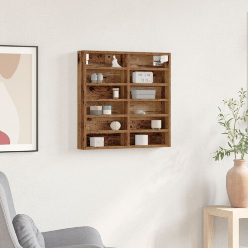 vidaXL Vitrine Kabinet Stari Drvo 60x8,5x58 cm Inženjersko Drvo