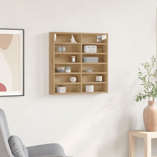 vidaXL Vitrine Kabinet Artisan Hrast 60x8,5x58 cm Kompozitno drvo
