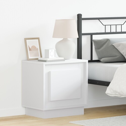 vidaXL Noćni ormarići Bijeli Konstruirano drvo 44 x 34.5 x 45 cm