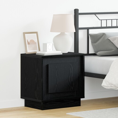 vidaXL Noćni ormarići Crni hrast Konstruirano drvo 44 x 34.5 x 45 cm