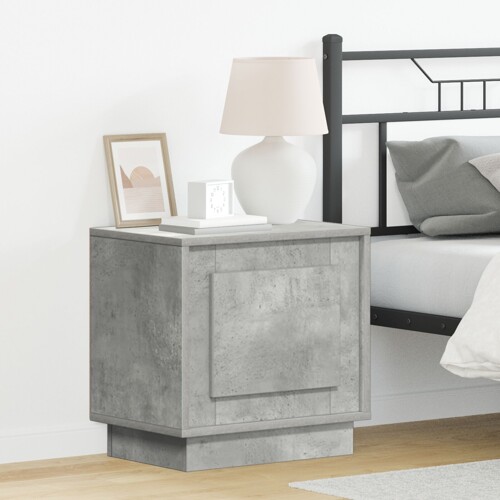 vidaXL Noćni ormarići Siva betonska Konstruirano drvo 44 x 34.5 x 45 cm