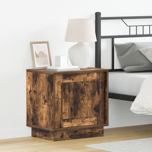 vidaXL Noćni ormarići Dimljeni hrast Konstruirano drvo 44 x 34.5 x 45 cm