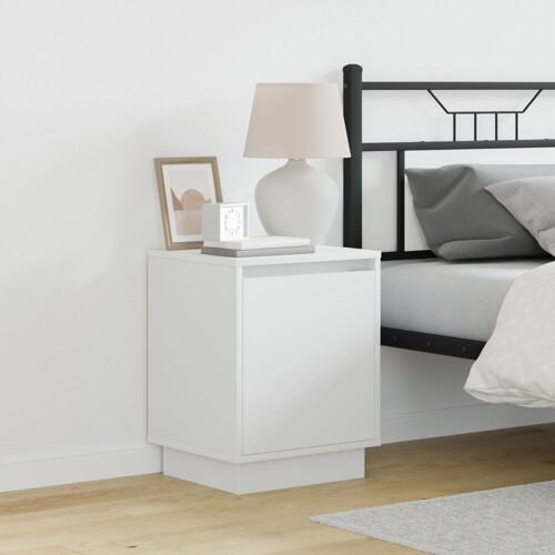 vidaXL Noćni ormarići Bijela Inženjersko drvo 39 x 34.5 x 50 cm Moderno