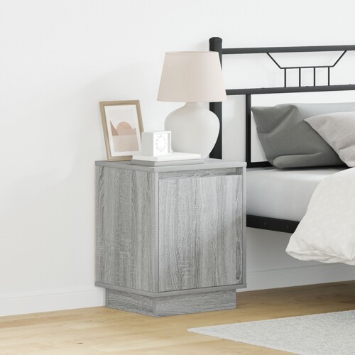 vidaXL Noćni ormarići Sivi sonoma Konstruirano drvo 39 x 34.5 x 50 cm
