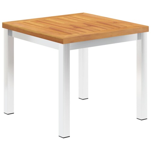 vidaXL Vrtni bočni stolić 45 x 45 x 38 cm od bagremovog drva i čelika