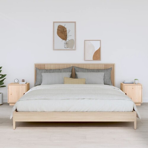 vidaXL Noćni ormarići 2 kom 40 x 34 x 45 cm od masivne borovine