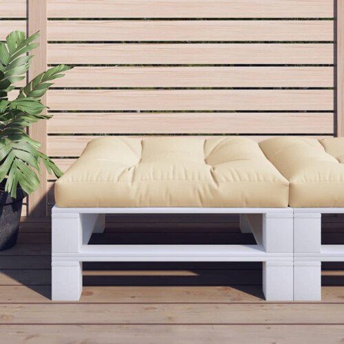 vidaXL Jastuk za palete bež 80 x 80 x 12 cm od tkanine