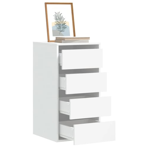 vidaXL Kutna komoda s ladicama bijela 40x41x76cm od konstruiranog drva