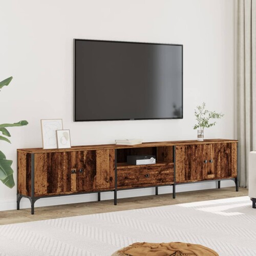 vidaXL TV ormarić s ladicom boja drva 200x25x44 cm konstruirano drvo