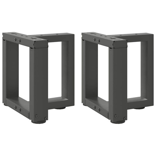 vidaXL Noge stolića za kavu T-oblika 2 kom antracit 30x25x(30-31) cm