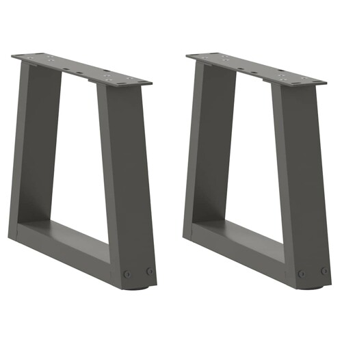 vidaXL Noge blagovaonskog stola V-oblika 2 kom antracit 30x(30-31,3)cm