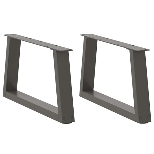 vidaXL Noge za blagovaonski stol V-oblik 2 kom antracit 60x(30-31,3)cm
