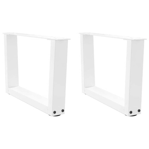 vidaXL Noge blagovaonskog stola V-oblika 2 kom bijele 60x(30-31,3) cm