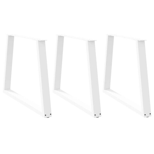 vidaXL Noge za blagovaonski stol V-oblika 3 kom bijele 100x(72-73,3)cm