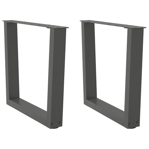 vidaXL Noge blagovaonskog stola V-oblika 2 kom antracit 50x(42-43,3)cm