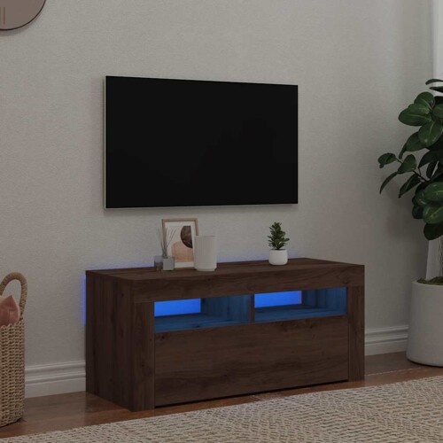 vidaXL TV ormarić LED boja hrasta 90x35x40 cm konstruirano drvo