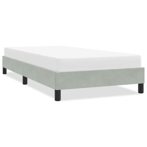 vidaXL Okvir kreveta bez madraca svijetlo sivi 80x220 cm baršun