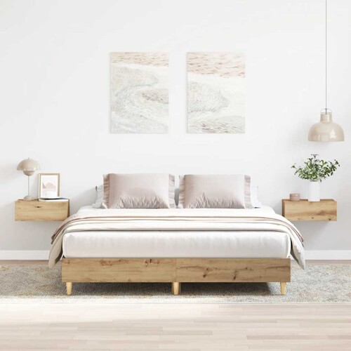 vidaXL Okvir kreveta bez madraca boja hrasta artisan 150x200 cm