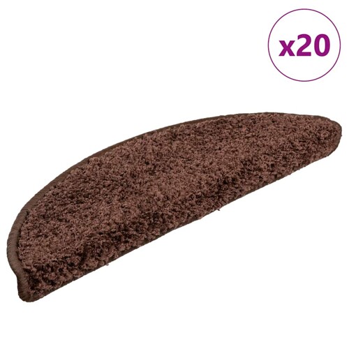 vidaXL Otirači za stepenice 20 kom smeđi 56x17x3 cm