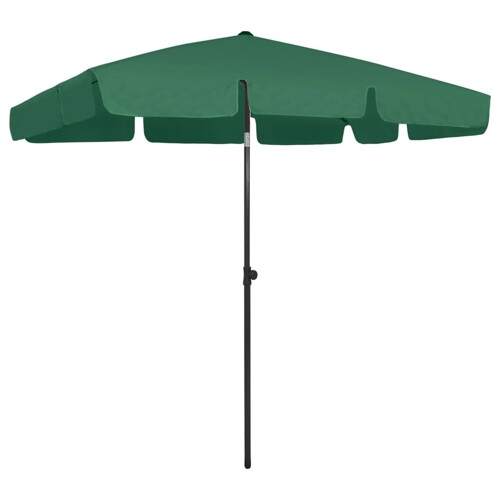 vidaXL Suncobran za plažu zeleni 200 x 125 cm