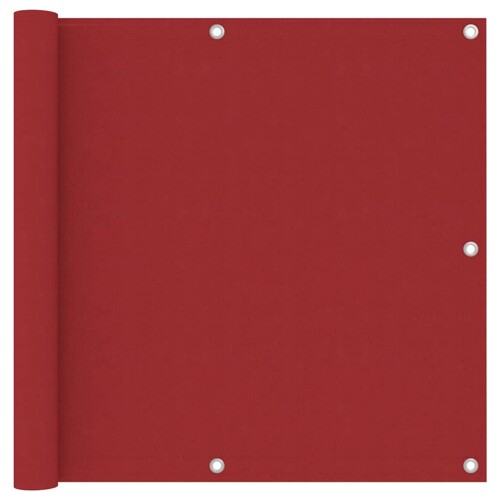 vidaXL Balkonski zastor crveni 90 x 600 cm od tkanine Oxford