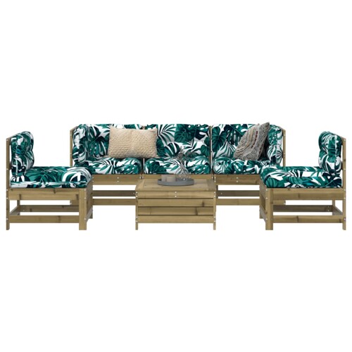 vidaXL 6-dijelni set vrtnih sofa od impregnirane borovine
