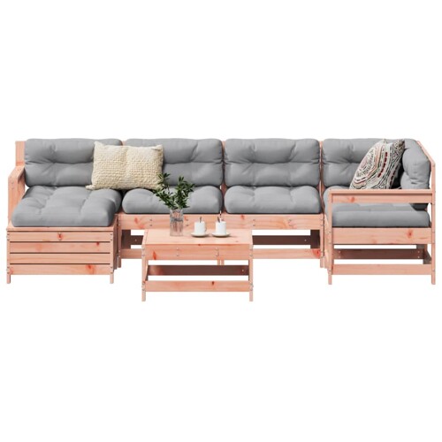 vidaXL 7-dijelni set vrtnih sofa od masivnog drva duglazije