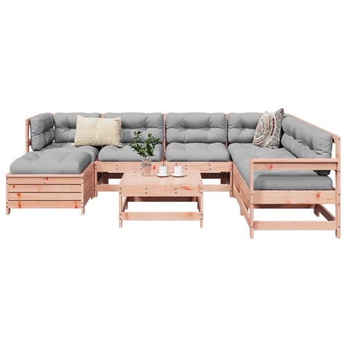 vidaXL 8-dijelni set vrtnih sofa od masivnog drva duglazije