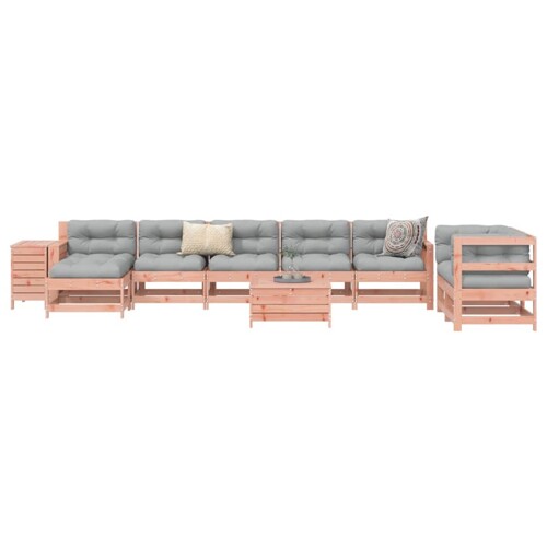 vidaXL 10-dijelni set vrtnih sofa od masivnog drva duglazije