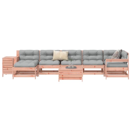 vidaXL 9-dijelni set vrtnih sofa od masivne duglazije i jelovine