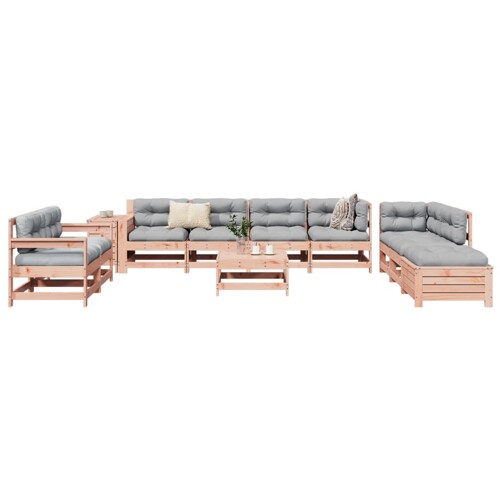 vidaXL 11-dijelni set vrtnih sofa od masivnog drva duglazije