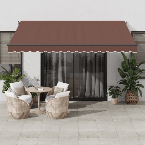 vidaXL Tenda na automatsko uvlačenje smeđa 400 x 350 cm