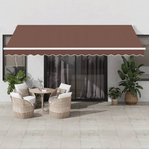 vidaXL Tenda na ručno uvlačenje smeđa 450 x 300 cm