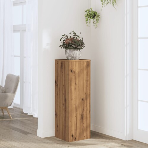 vidaXL Stalak za biljke boja hrasta 33 x 33 x 100 cm konstruirano drvo