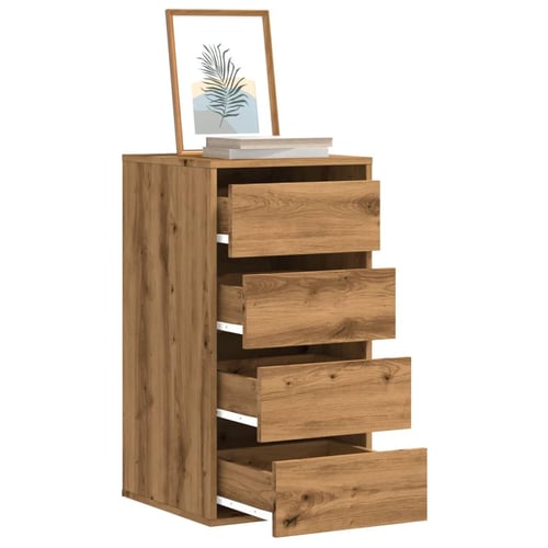 vidaXL Kutna komoda s ladicama boja artisian hrast 40x41x76 cm drveni