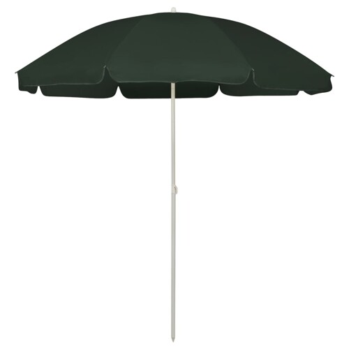 vidaXL Suncobran za plažu zeleni 240 cm
