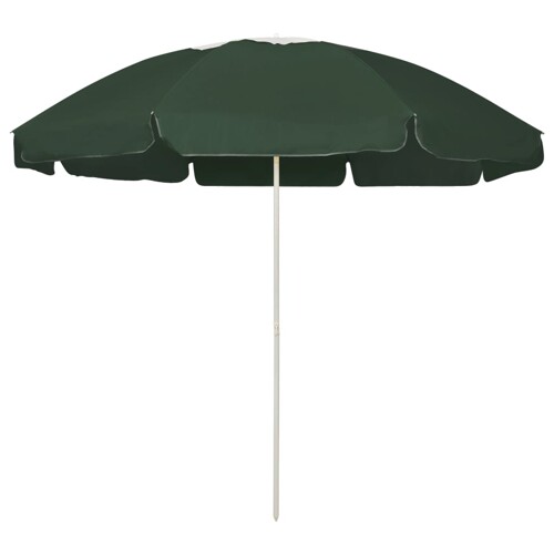 vidaXL Suncobran za plažu zeleni 240 cm