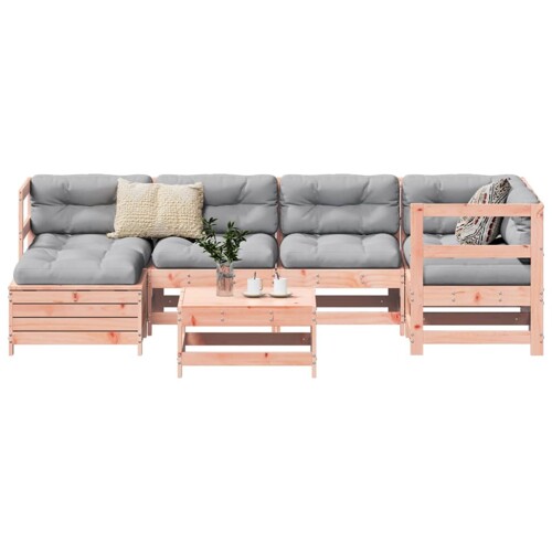 vidaXL 7-dijelni set vrtnih sofa od masivnog drva duglazije