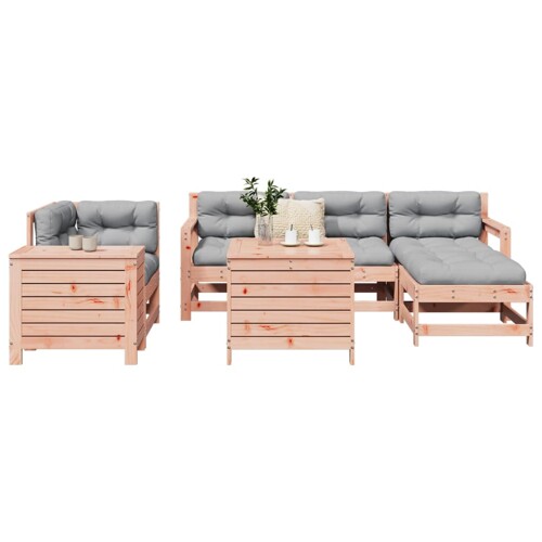 vidaXL 7-dijelni set vrtnih sofa od masivnog drva duglazije