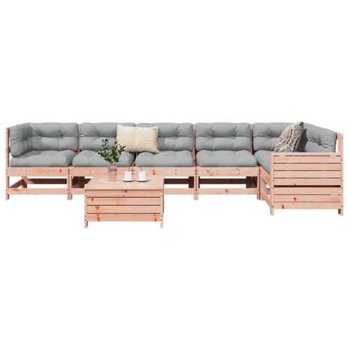 vidaXL 7-dijelni set vrtnih sofa od masivnog drva duglazije