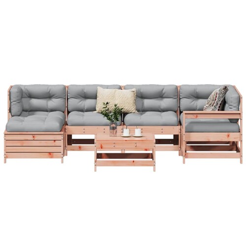 vidaXL 7-dijelni set vrtnih sofa od masivnog drva duglazije