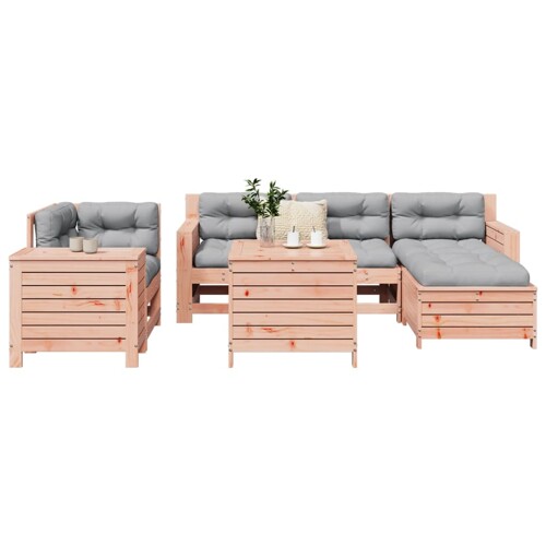 vidaXL 7-dijelni set vrtnih sofa od masivnog drva duglazije