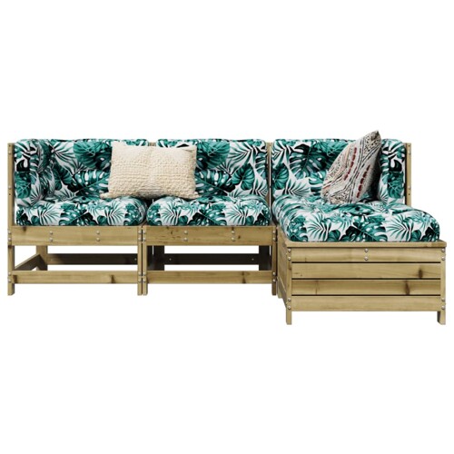 vidaXL 4-dijelni set vrtnih sofa od impregnirane borovine