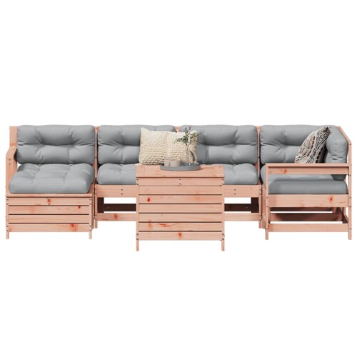 vidaXL 7-dijelni set vrtnih sofa od masivnog drva duglazije