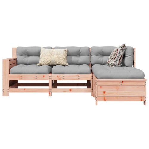 vidaXL 4-dijelni set vrtnih sofa od masivne duglazije i jelovine