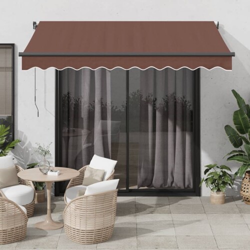 vidaXL Tenda na automatsko uvlačenje smeđa 350 x 250 cm