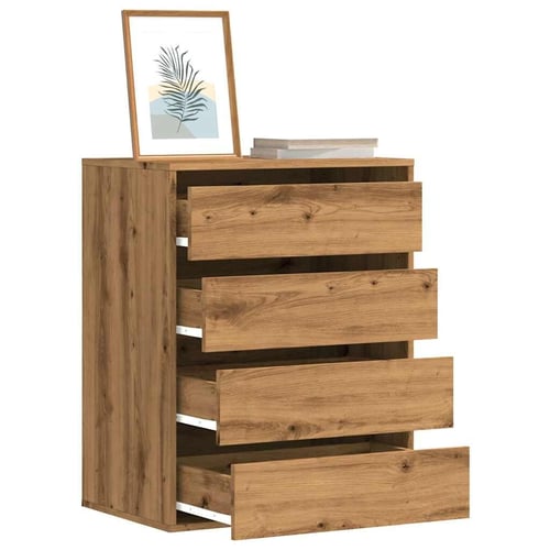 vidaXL Kutna komoda s ladicama boja artisian hrast 60x41x76 cm drveni